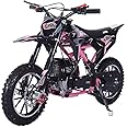 X-PRO Hawk Mini Dirt Bike, Gas Power 4 Stroke Dirt Bike! 40CC Pit Bike, Pull Start, 10" Wheels! (Pink(New Decals))