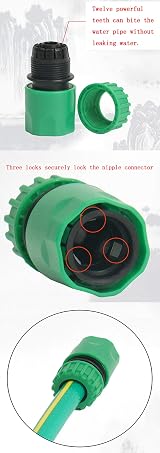 CaLeQi 2Pcs 1/2 Inch Quick Connectors & 4Pcs Double Male Hose Connectors view 3