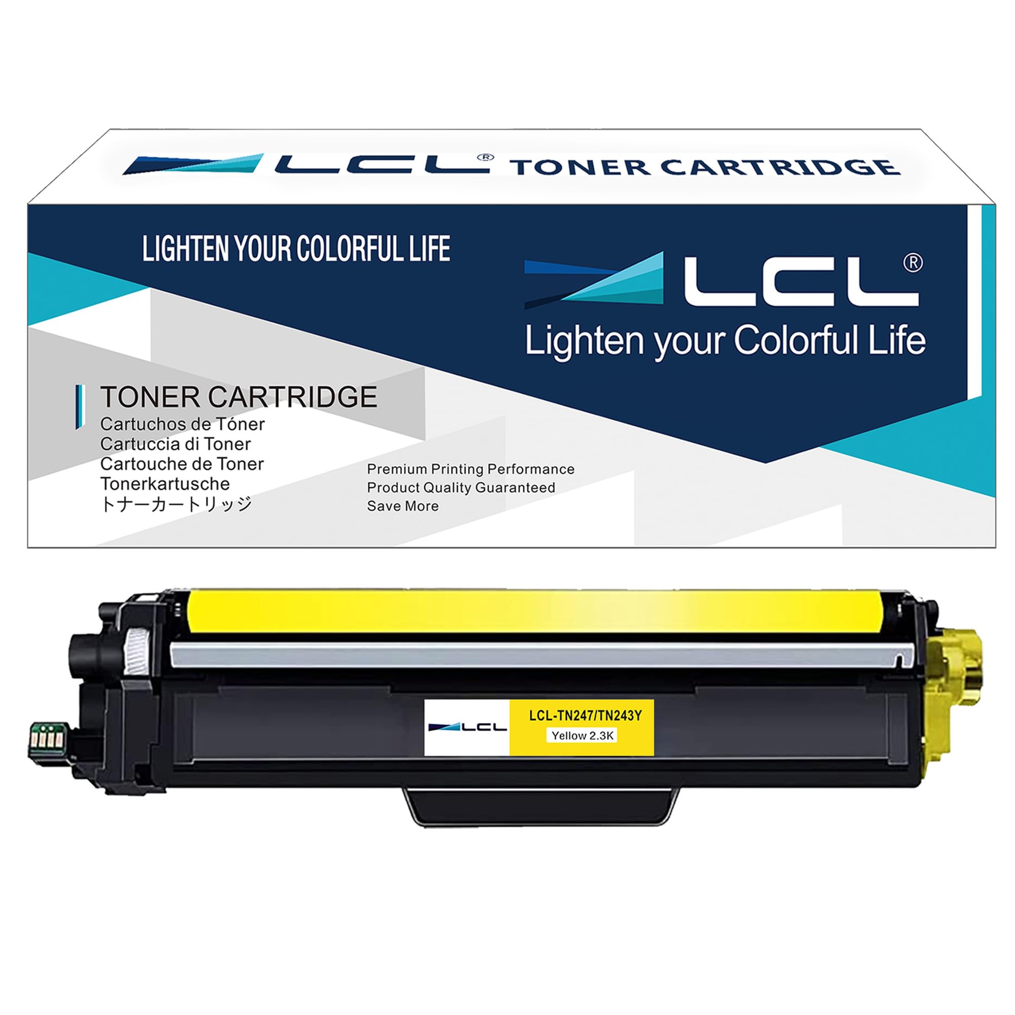LCL Toner Cartridge TN243 TN247 TN-247 TN247Y TN-247Y 2300Pages (1 Yellow) Replacement for Brother HL-L3210CW HL-L3230CDW HL-L3270CDW MFC-L3710CDW MFC-L3750CDW MFC-L3770CDW MFC-L3730CDW DCP-L3510CDW