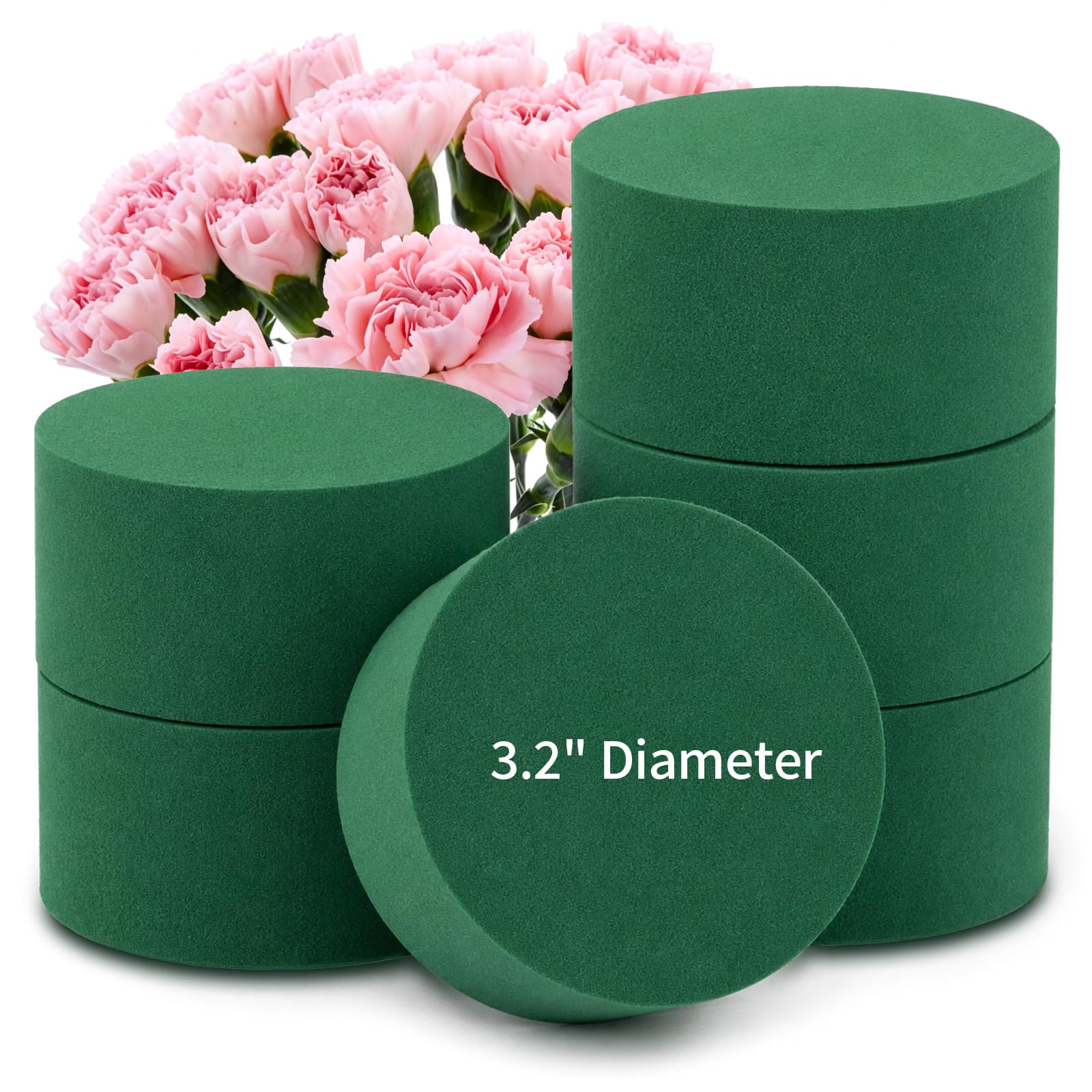 6 Pack Floral Foam Blocks, Styrofoam for Fresh Artificial Flowers (3.2") | Florist Supplies, Wet & Dry, Easy to Cut and Shape