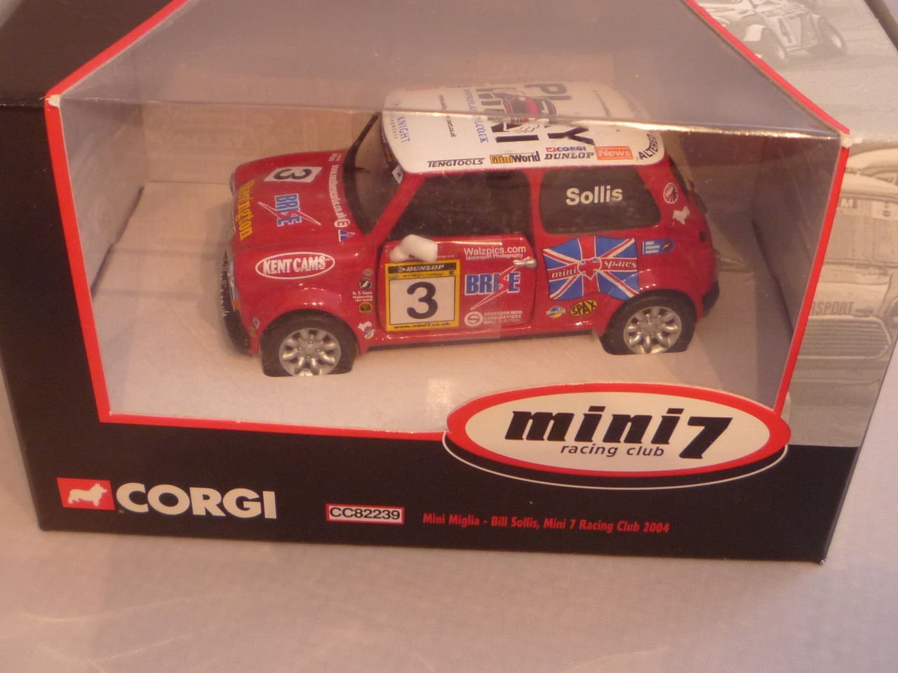 Corgi mini racing club bill sollis miglia 2004 limited edition 1:36 scale diecast model