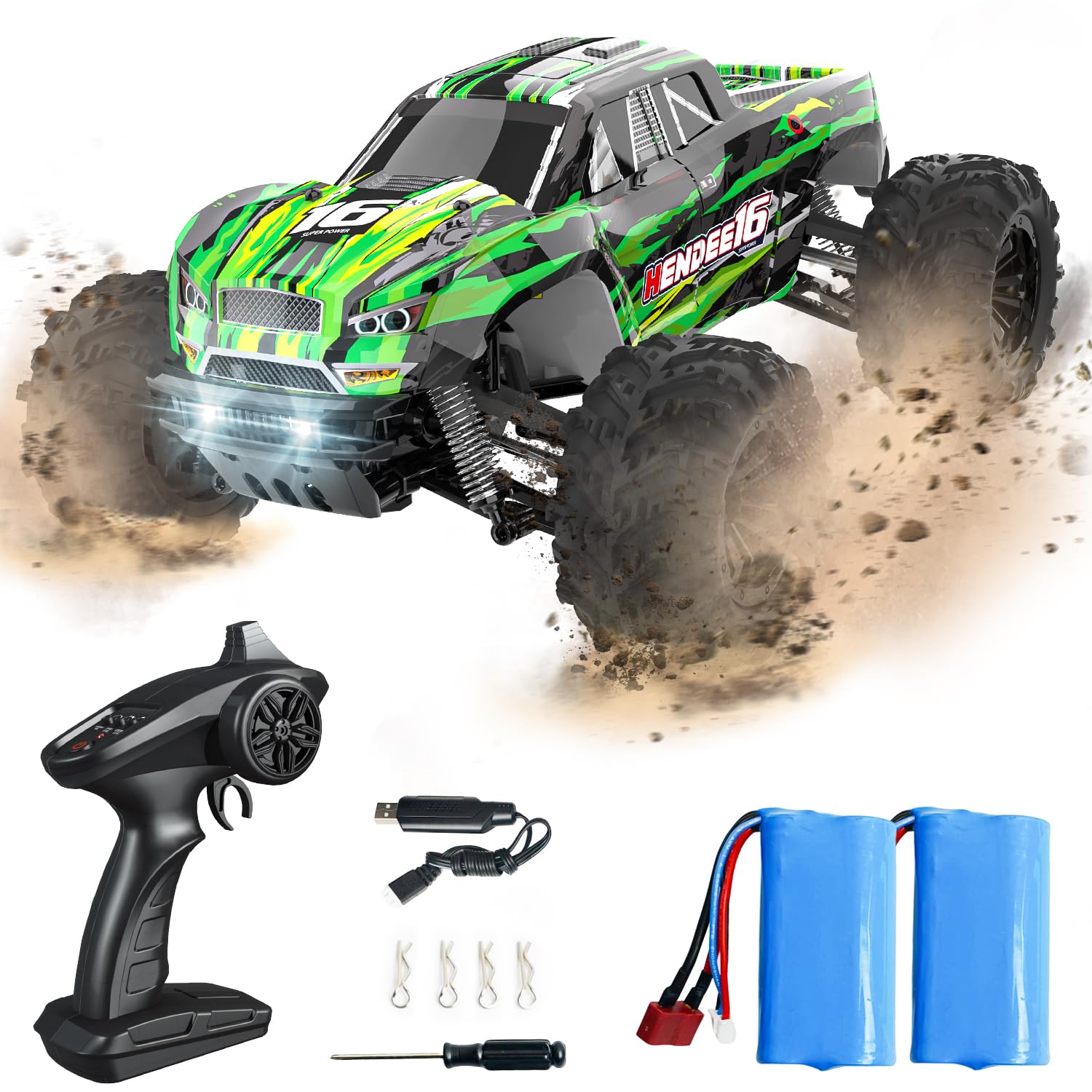 Photo 1 of BEZGAR HP164 RC Cars MAX 40KPH, 1:16 Scale RC Truck, RC Cars for Adults, Carros De Control Remoto 4x4, Remote Control Car for Boys 8-12, Off Road Radio Controlled Car with Two Rechargeable Batteries