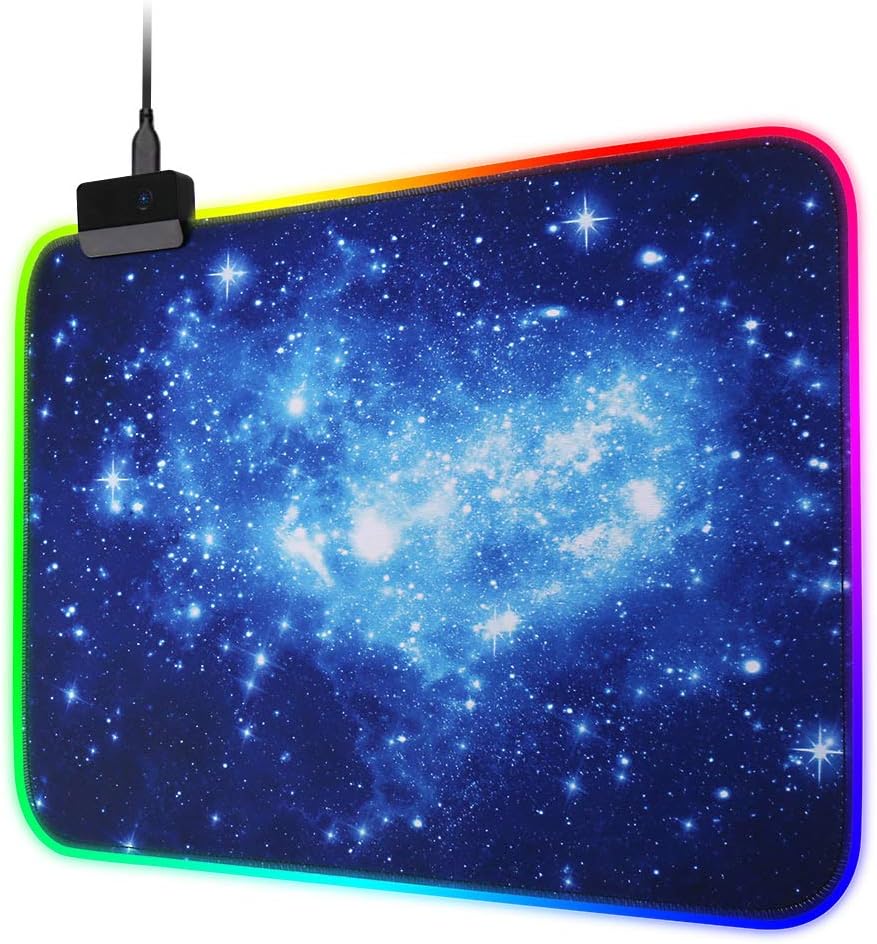 RGB Gaming Mouse Pad, SubClap LED Soft Extended Large Mouse Mat 14 Lighting Modes Anti-Slip Rubber Base for Computer Keyboard, Laptop, PC and Mouse