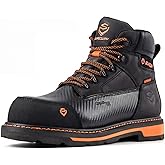 SUREWAY Men's 6" Soft/Composite Toe Heavy Duty Waterproof Work Boot GoodyearWelt Oil/Slip Resistant Dual-Density Comfortable Outsole Crazy Horse Leather EH Construction Industrial Safety Work Boots