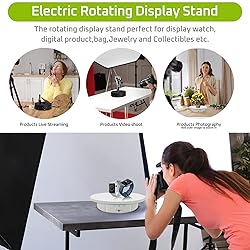 JAYEGT 3 in 1 Motorized Rotating Display Stand with