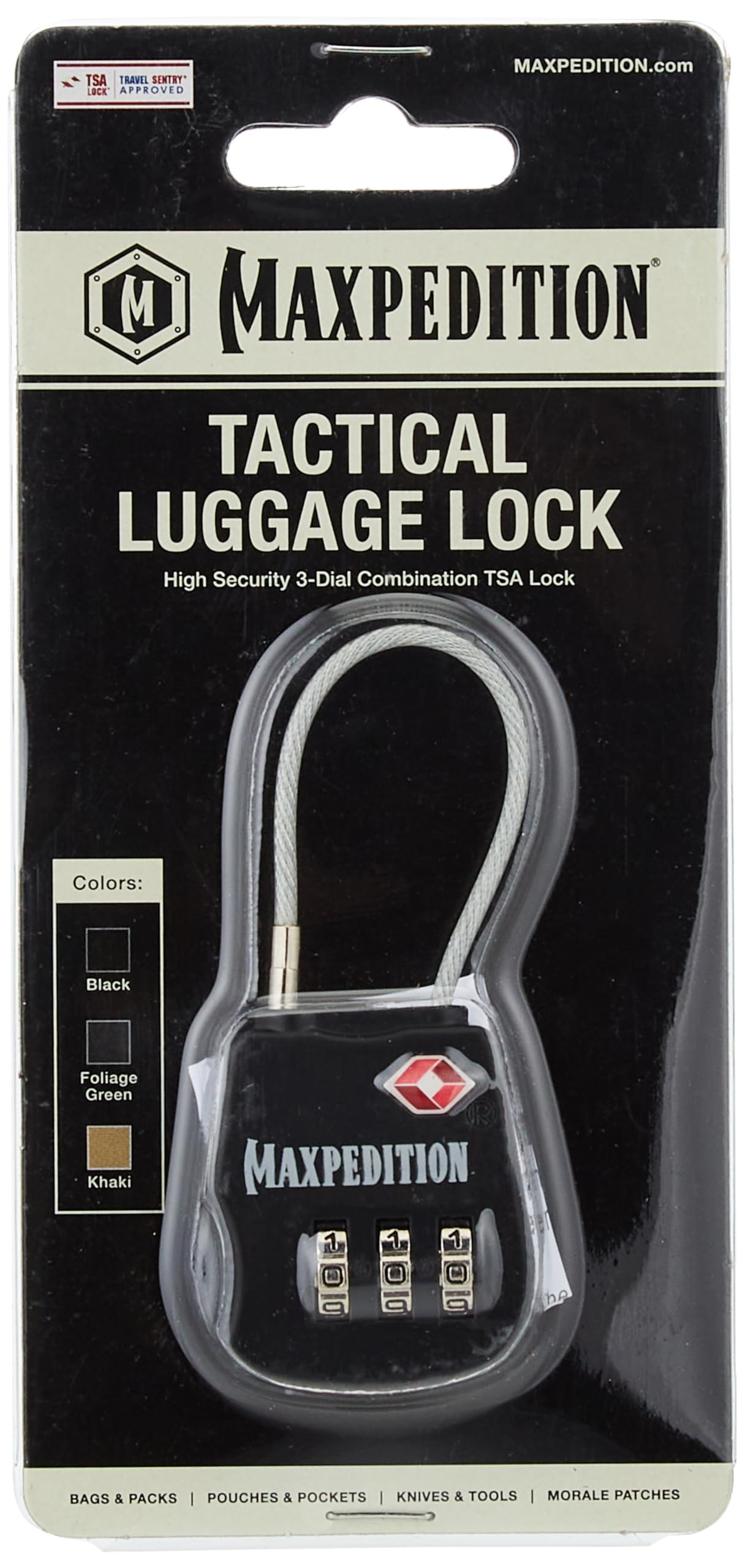 Maxpedition Tactical Luggage Lock, Black