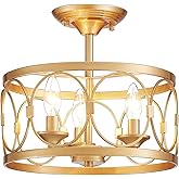 LOOYD 3-Light Semi Flush Mount Ceiling Light Fixture, Farmhouse Ceiling Light for Kitchen Bedroom, Living Room, Kitchen, Hall