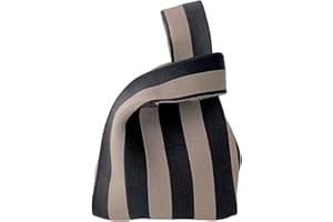 Anopo Women's Wrist Knot Tote Bag Small Crochet Wristlet Handbag Aesthetic Cute Knit Purse (Very Small Size)