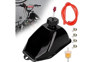 MTATCN Metal Motorcycle Gas Tank with Threaded Cap for 50cc 70cc 90cc 110cc 125cc Coolster 3050C 3125R Taotao ATA 125D 110B Boulder B1 Vitacci Roketa HAWK Ice bear Mountopz JCL RPS ATV Quad 4 Wheeler