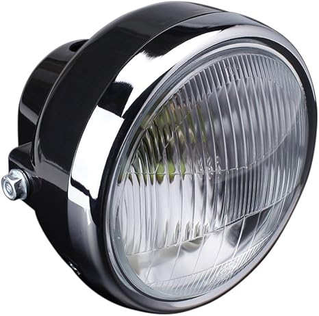 Amazon レンズ径130mm ミニ ヘッドライト 12v 35 35w 取付幅155mm ポジションランプ付き ヘッドライト 車 バイク