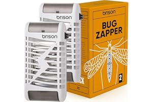 Brison Bug Zapper for Home - Electric Fly Trap Indoor Plug in - Mosquito Fly Insects Killer with 8 Lights 2 Pack