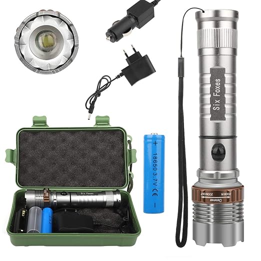 Super Helle Taschenlampe 3000LM T6 LED Taschenlampe Wiederaufladbare High Power LED Zoomable Taktische Taschenlampe für Outdo