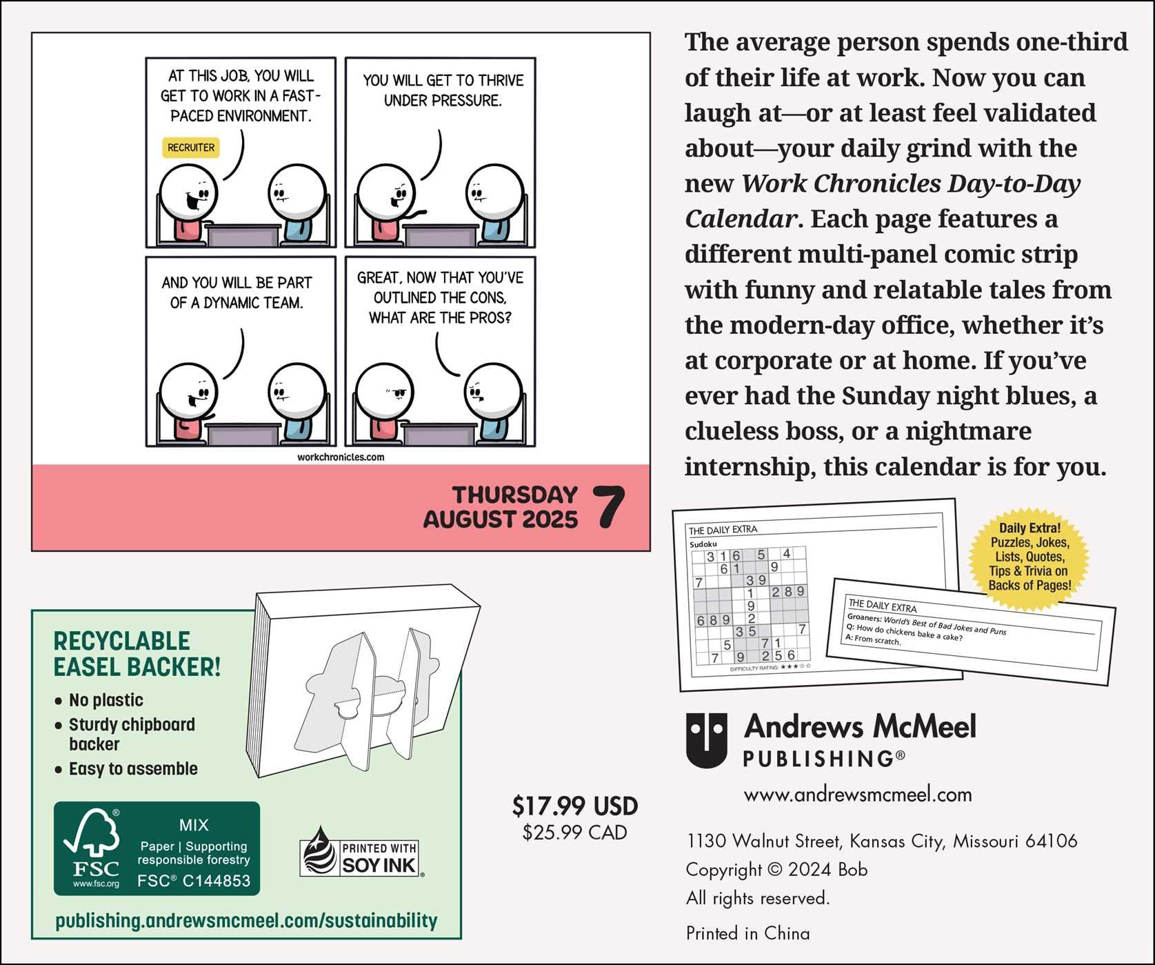 Work Chronicles 2025 Day-to-Day Calendar