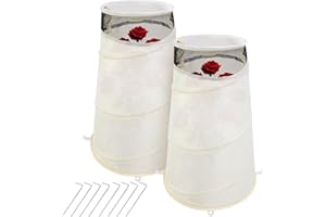 PURPLE STAR 1N 2 Pcs Pop Up Rose Cones for Winter Protection, 20" x 13" x 9" Winter Rose Collars Protective Cover, Freeze Protection Roses Bush Cover for Protecting Against Frost Wind and Animals Eating
