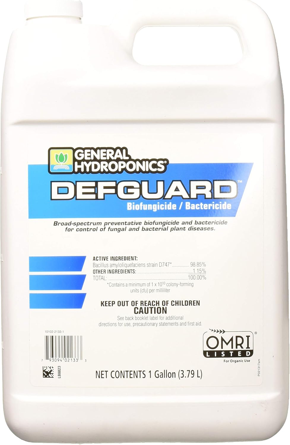 Amazon Com General Hydroponics Gh2133 Gallon Control Defguard Bio Fungicide White Nutrient Garden Outdoor