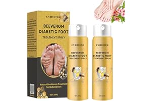 CRAZYLEAF Bee venom Diabetic Foot Healing spray, 2025 New Bee Venom Soothing Foot Treatmen Spray for Diabetic Skin, Natural Bee Venom Extract for Moisturizing, Repair & Comfort (2PCS)