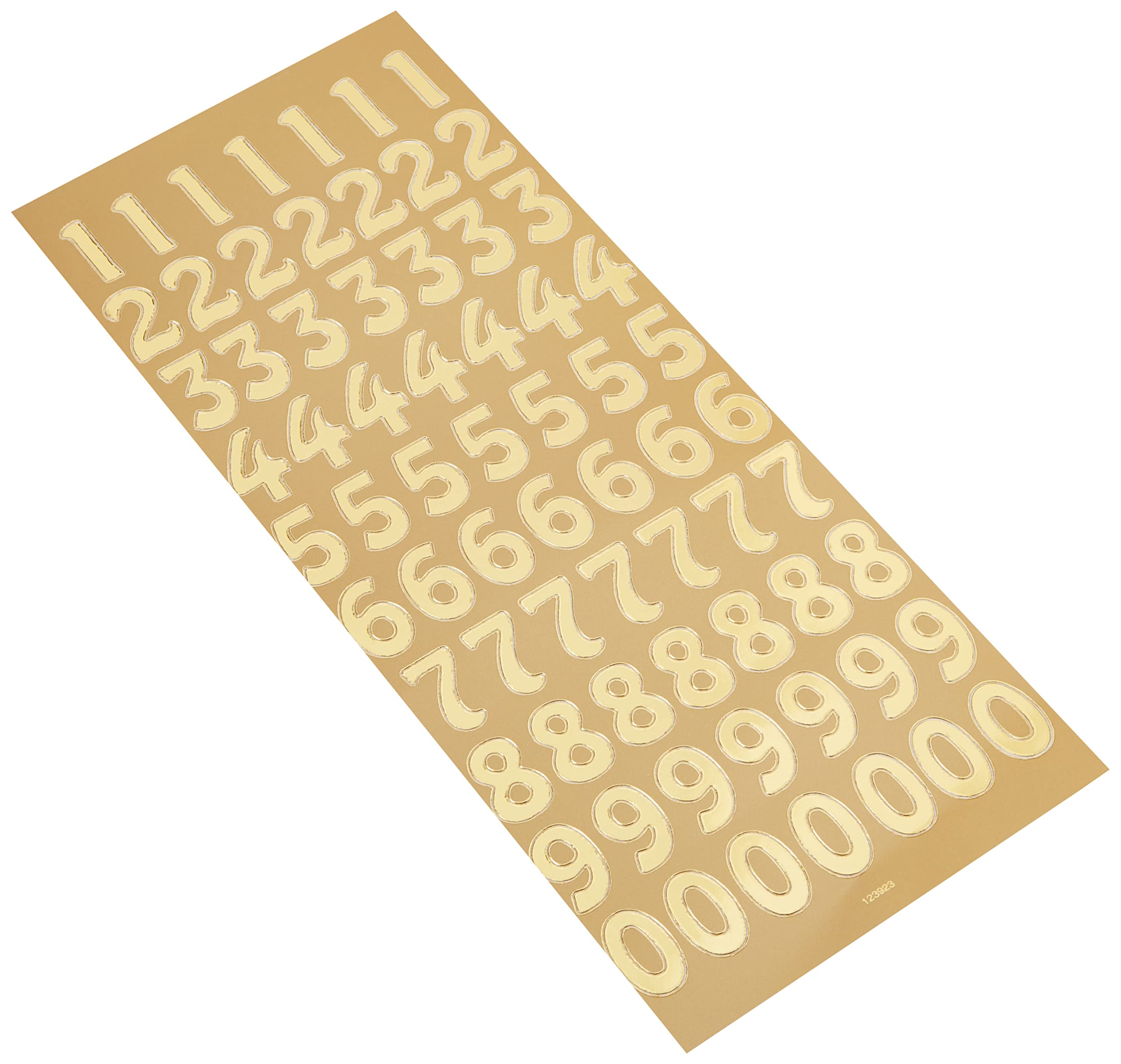 Anitas Outline Stickers, Large Numbers, Gold, For Scrapbooking, Card Making, Kids Play, Homework, Art, Craft, Embelish, Decorative, Paper, Card, Glass, Metal, Plastic, Foam