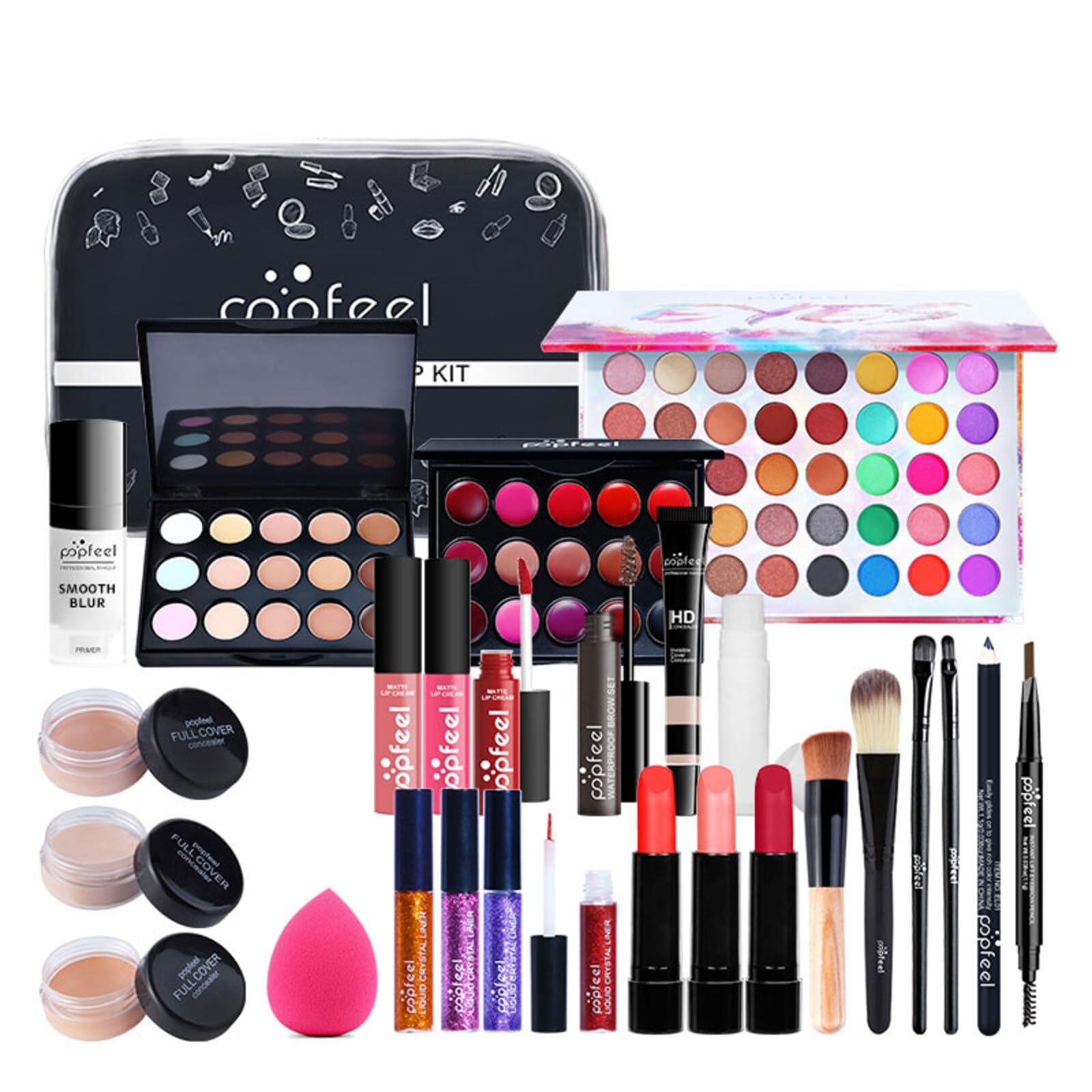 All-in-One Makeup Kit for Women Full Set, 27Pcs Professional Make Up Kit for Teens & Adults, Complete Cosmetic Gift Set With Eyeshadow Blush Lipstick Concealer, Starter Bundle Set for Girls#5