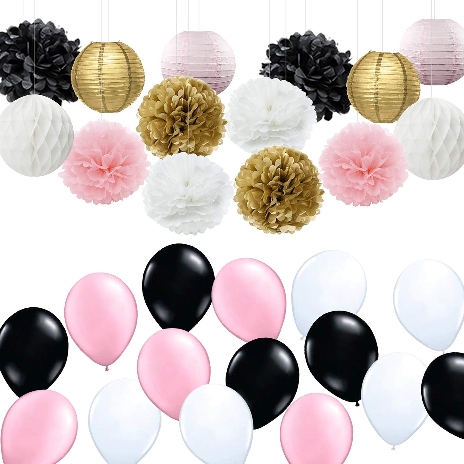 French Parisian Birthday Party Ideas Pink Gold White Black Paris