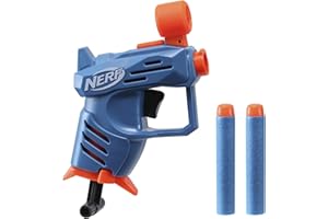 Hasbro Nerf Elite 2.0 Ace SD-1 Blaster, 2 Official Nerf Elite Darts, Onboard 1-Dart Storage, Stealth-Sized, Pull-Down Priming