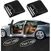 NewL 2Pcs Custom Logo LED Projector Car Door Step Courtesy Welcome Lights | Support custom any logo, Bright clear ghost shadow projection, universal car fit, Auto on/off with door opening & closing