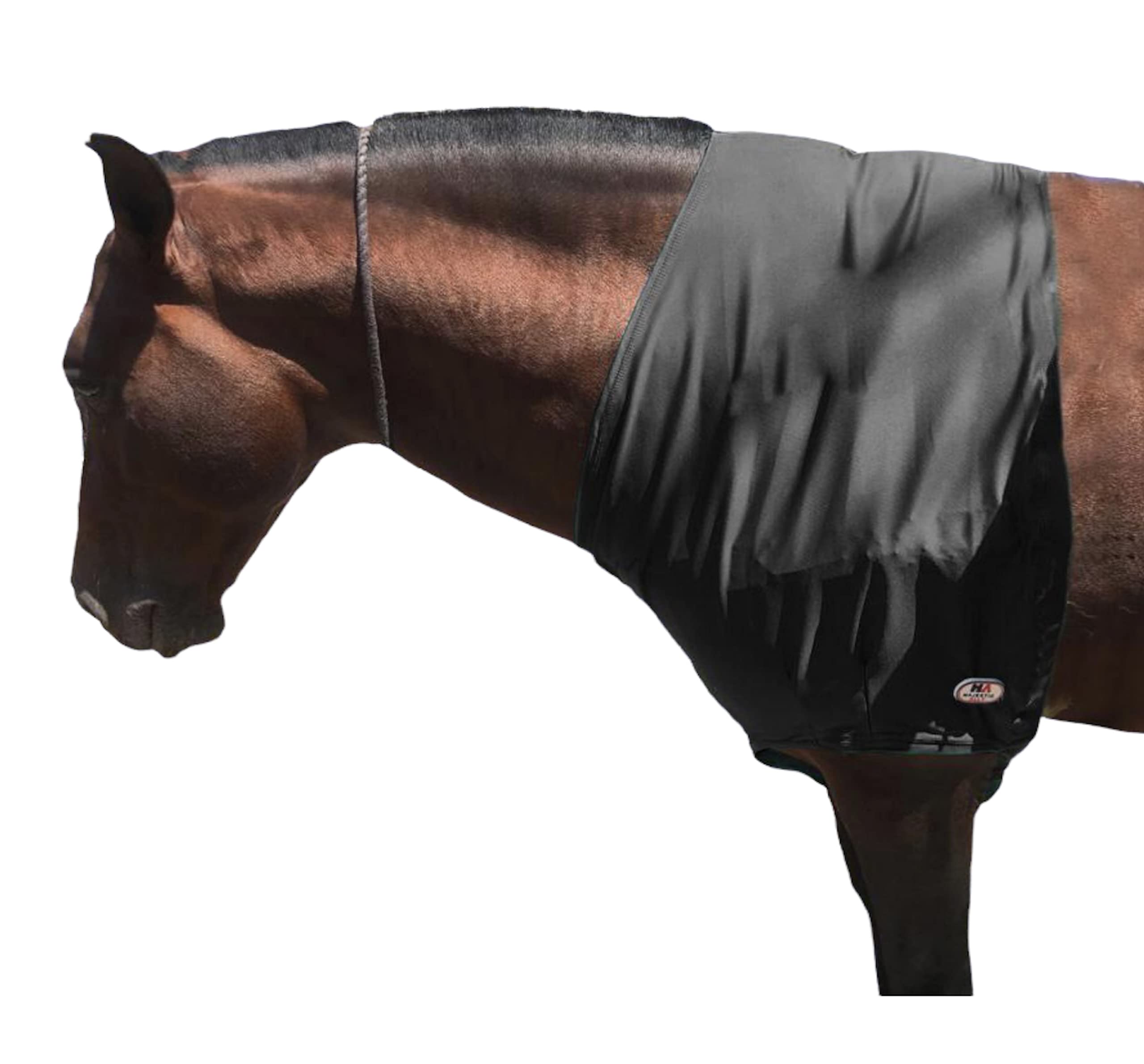 Majestic Ally Lycra Stretch Horse Shoulder Guard (Large, Black) — image 1