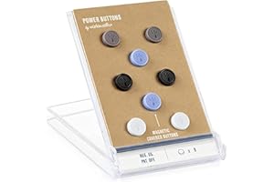 Würkin Stiffs Magnetic Power Buttons Pack of 8 | Magnets for Collar Stays in Storage Case | As Seen on Shark Tank