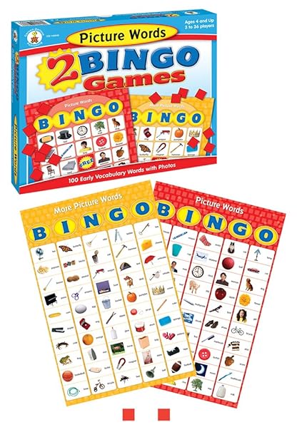 Carson Dellosa Picture Words Bingo