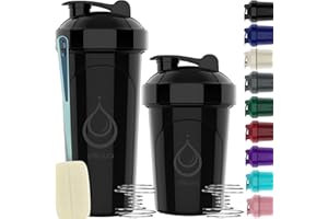 diliqua 2 PACK, 28 oz & 20 oz Shaker Bottles for Protein Mixes | BPA-Free & Dishwasher Safe |small protein shaker bottle | Shaker Cups for protein shakes | Blender Shaker Bottle Pack
