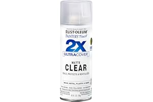 Rust-Oleum 334022 Painter's Touch 2X Ultra Cover Spray Paint, 12 oz, Matte Clear
