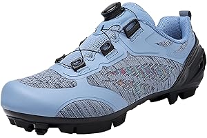 PENXZT MTB Cycling Shoes for Women Riding Racing Shoes Compatible with SPD Cleats and Lock Pedal with Quick Lace Outdoor Cycl