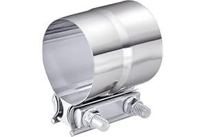 bylikeho Exhaust Clamp,Car Accessories 3" Lap Joint Exhaust Band Clamp Sleeve Coupler,Stainless Steel Exhaust Pipe Clamp for Exhaust System,Exhaust Tubing Connection(3 Inch)