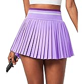 IUGA Pleated Tennis Skirt High Waisted Golf Skirts for Women with Pockets Athletic Skirt Skort with Built-in Shorts