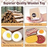 Airlab Wooden Food for Play Kitchen Full English Breakfast Fry Up Toy Set view 3