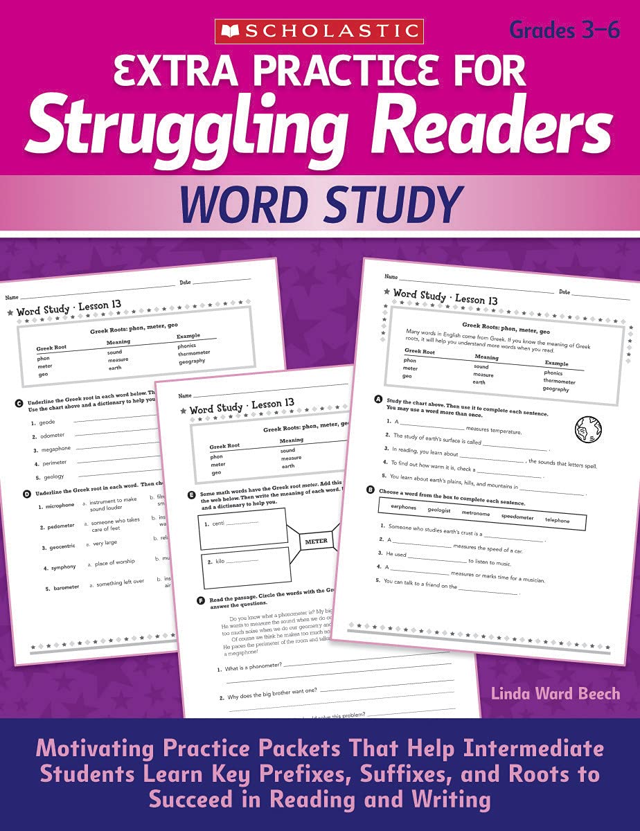 Photo 1 of Scholastic Extra Practice for Struggling Readers: Word Study Book, Grades 3 - 6