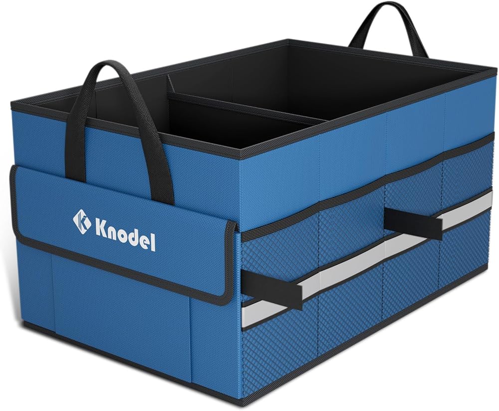 K KNODEL Car Boot Organiser Small Blue Storage Box and Bag