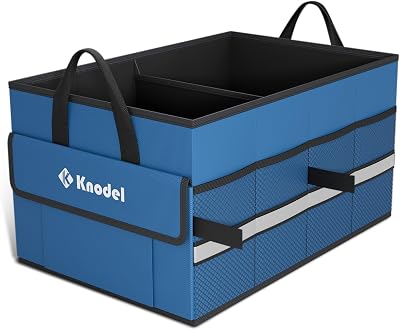 K KNODEL Car Boot Organiser Small Blue Storage Box and Bag