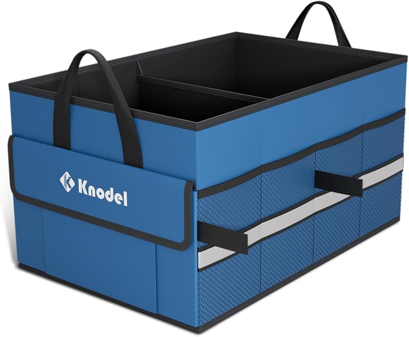 K KNODEL Car Boot Organiser Small Blue Storage Box and Bag