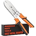 Mutt Tools 5 Blade Sheet Metal Crimper Tool with Ergonomic Grip – Crimp 24ga Steel and 28ga Stainless – Gutter Crimping Tool for Downspouts, Stove Pipe, Sheet Metal and Duct Work