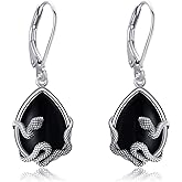 S925 Sterling Silver Animal Dangle Earrings Elephant/Raven/Bee/Dragonfly/Lizard/Frog/Capybara/Squirrel/Bird/Greyhound/Moth/Snake Gifts For Women Female