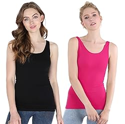 NIKIBIKI Women Seamless Wide Strap Basic Tank