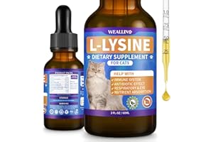 WEALLIN L-lysine Supplement for Cats, Immune Support for Cats, Support for Feline Respiratory, Sneezing, Runny Nose, Eye Function, Helps Strengthen Natural Defenses, Chicken Flavor (1PC)