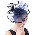 Lucky Leaf Girl Lady Hat Headwear Organza Church Feather Clip Fascinators Hat Wedding Party Cap for Women