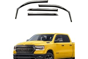 AEROGUYS Extra Durable Window Deflectors in-Channel Window Visors Rain Guards Fit for Dodge Ram 1500 2019-2024 Crew Cab, Sun Visors, Wind Vent Visors, Vent Shades, Exterior Car Accessories - 4 pcs. AG0032