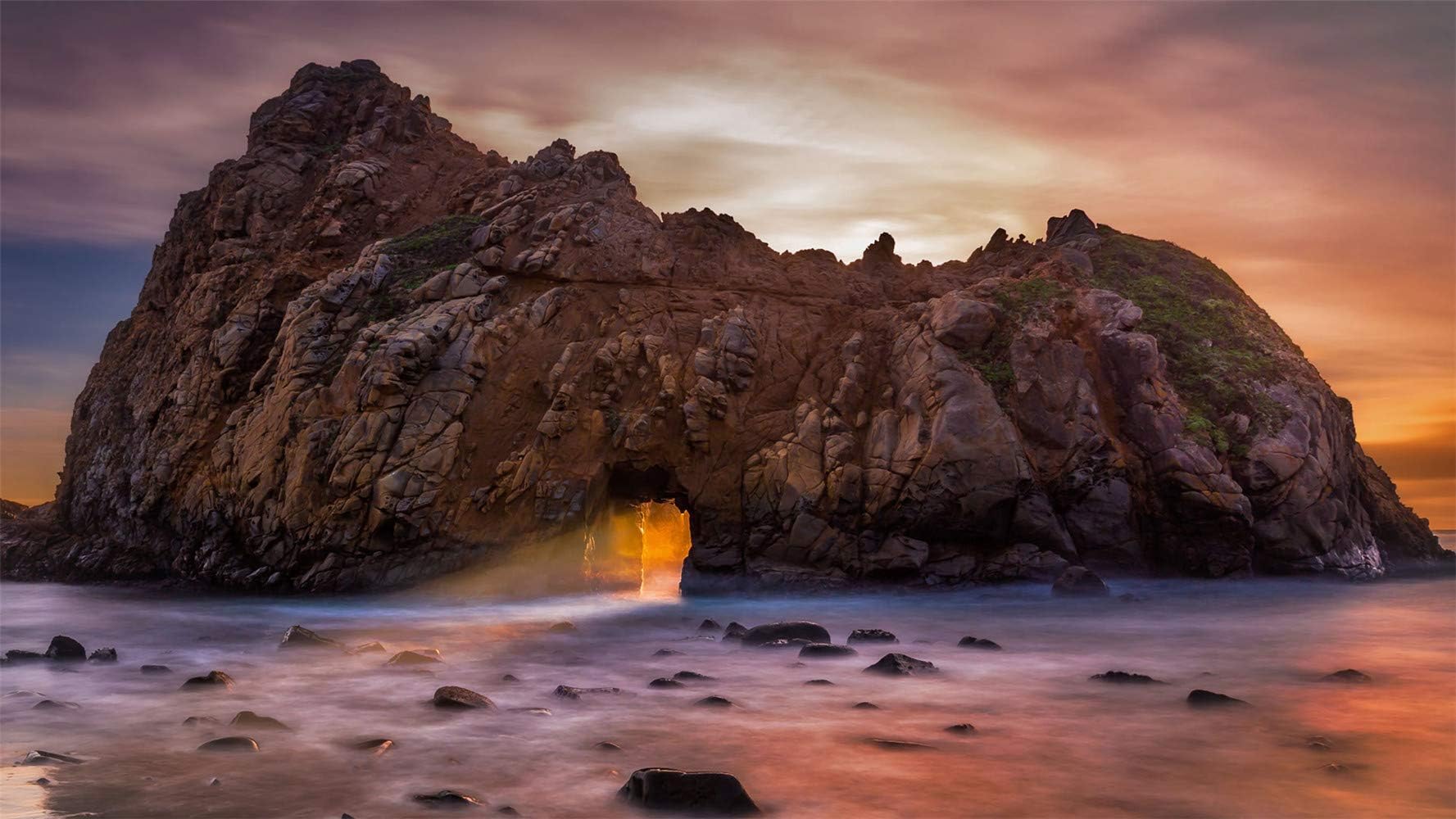 PANDABOOM Pfeiffer Beach In Pfeiffer Big Sur State Park, California, Puzzle 1500 Pieces Jigsaw Puzzles for Adults and Child (87 x 57 cm)