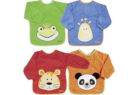 Playshoes 507136 Lätzchen Baumwolle, Polyester blau, grün, orange, rot – Lätzchen Baumwolle, Polyester, Blau, Grün, Orange, R