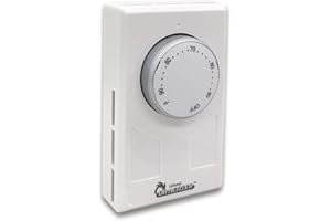 Dr. Infrared Heater DR-001 Wall Thermostat 4 wires single or Double poles 120-277V 3360-7756W, White.