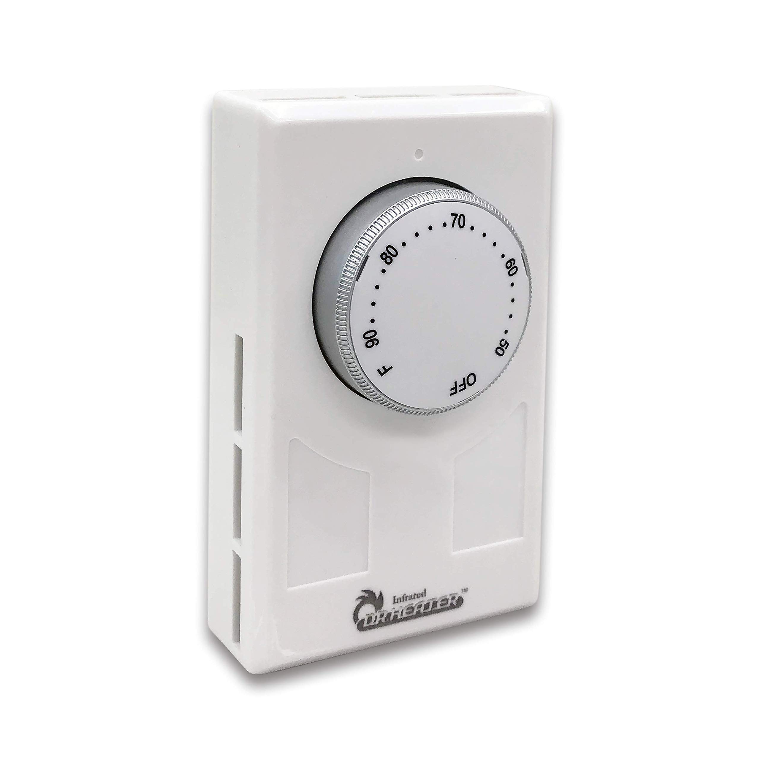 Photo 1 of Dr. Infrared Heater DR-001 Wall Thermostat 4 wires single or Double poles 120-277V 3360-7756W, White.