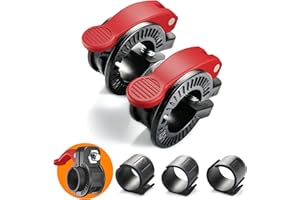 ZY-HUAN Narrow Barbell Clips 2.5cm Width for Olympic Bars, 0.9-1.18inch Adjustable Weight Clamps, Quick Release Locking Collars for Weightlifting