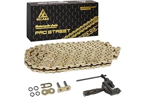 HILAKE 520 Motorcycle Chain 120 Links O-Ring with Connecting Master Link and Chain Breaker Heavy Duty Drive Chain for Motorcycle Bicycle Go Kart Mini Trail Bike